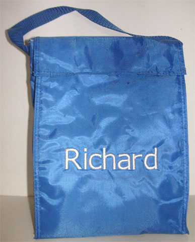 Order with your child�s name embroidered on the front of their lunch bag.  Your kids will love thi...